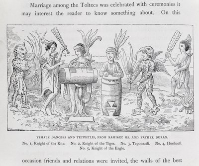 Bailarinas y Tecuhtlis, del Códice Ramírez y el Padre Durán, de 